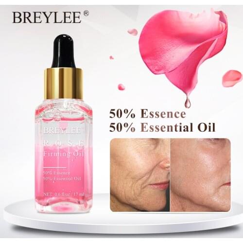 BREYLEE Rose Firming Essential Oils Lifting Facial Serum Moisturizer Essence Remover Anti-aging Wrinkle Whitening Face Skin Care