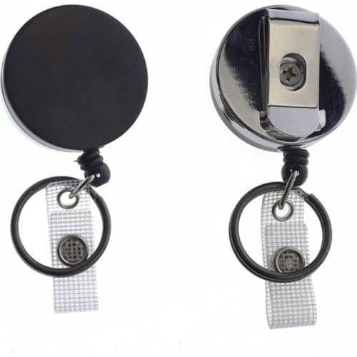 652B 4Pcs Retractable Badge Holder ID Badge Holder Heavy Duty Badge Reel Keychain