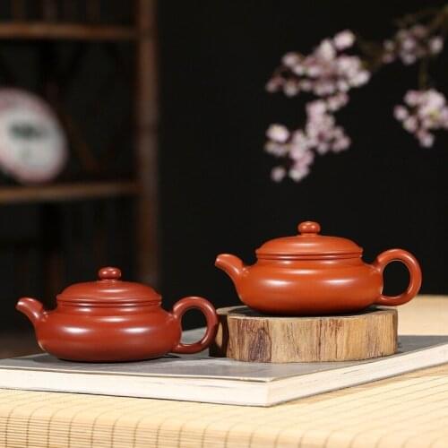 Yixing famous zhu violet arenaceous mud dahongpao flat belly archaize recommended kung fu tea set on sale promotion