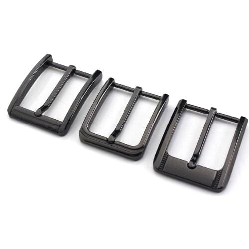 1pcs 35mm Fashion Belt Buckle Black For Men Metal Clip Buckle End Bar Heel Bar Single Pin Buckle for Leather Craft Strap DIY