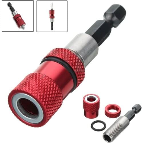 1Pc 60mm Quick Release Screwdriver Bit Holder Extension Bar 1/4 Inch Hex Shank Magnetic Screw Bit Holder Drill Screw Tools