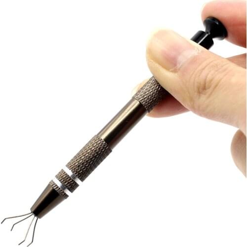 1 Piece Grabber IC Chip Components Catcher Clamping Clip Pick Up Tools Four Claw Desigin Repair Tool