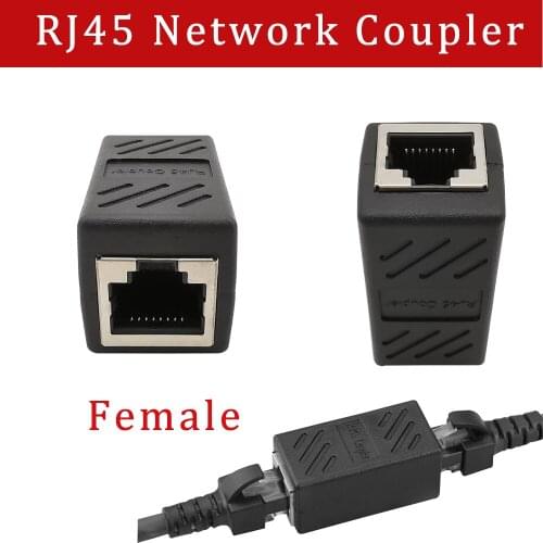 1Pcs RJ45 Network Coupler PC Computer Ethernet LAN Cord Wire Connectors RJ45 Female to Female Jack Extender Head Cable Converter