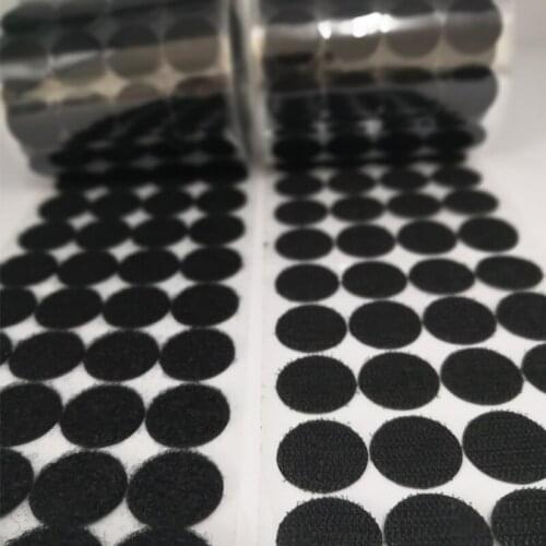 100Pairs Self Adhesive Fastener Tape Dots 10/15/20/25/30mm Strong Glue Magic Sticker Disc White Black Round Coins Hook Loop Tape