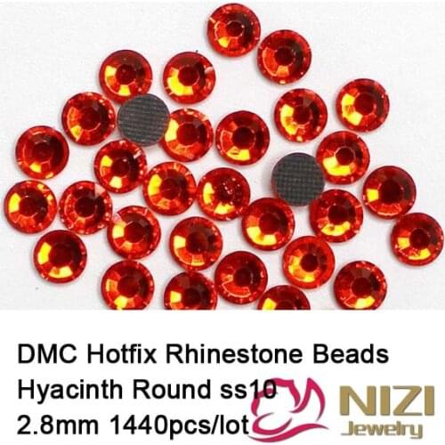 1440 pcs ss10 hyacinth Free shipping DMC hot fix rhinestones flat back rhinestones High Quality