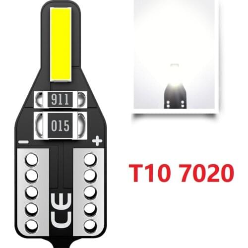 T10 Led Lights 2/10pcs W5W 194 7020 2SMD LED Lamp Car Bulb White Wedge License Plate Lamp Dome Light Super white Auto Universal