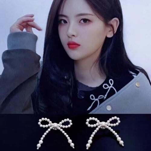 2021 New Fashion Cute Exquisite Pearls Bow Brooches Pin Charming Butterfly For Women Wedding Bouquet Clothing Dress Accessories