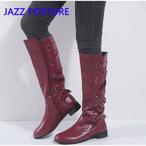 2020 fashion steampunk womens shoes Gothic retro style punk buckle winter boots womens shoes q168