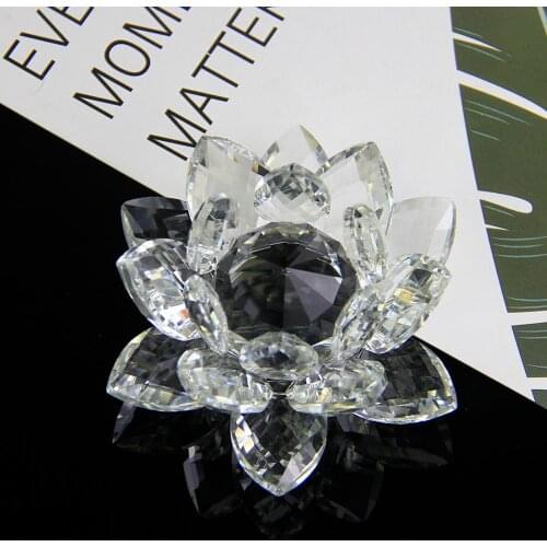 60mm-200mm Crystal Swan Lotus Glass Character Town Paper Ornament Feng Shui Decorative Collection Ornament Decoration