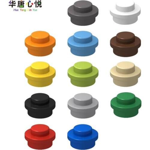 6141 Smart-able Plate 1x1 Round 14 Colors Building Block Parts Toys For Kids Art Lights Compatible DIY Gifts Normal Plate Brick