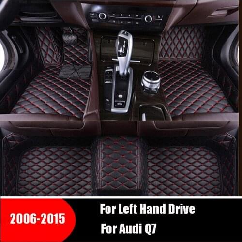 Car Floor Mats For Audi Q7 2015 2014 2013 2012 2011 2010 2009 2008 2007 2006 (7 Seats)Automobiles Carpet Cover Styling