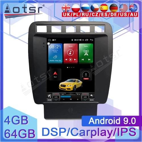 4+64GB Tesla Style Vertical Screen Android 9 For Porsche Cayenne 2002-2009 Car Multimedia Radio Player Audio GPS Navi Head Unit