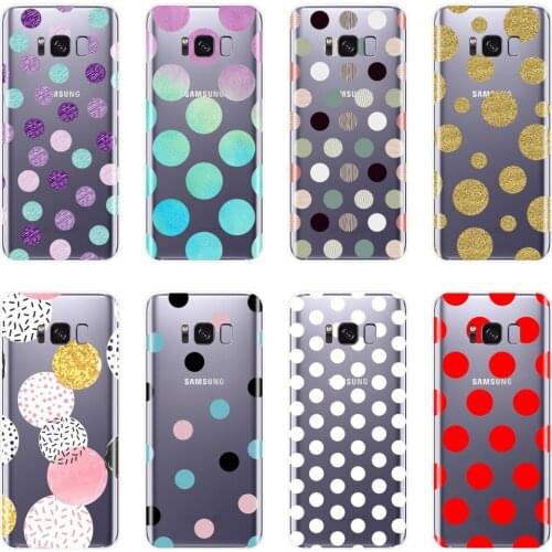 Back Cover For Samsung Galaxy Note 9 8 5 4 Soft Silicone Red Dot White Phone Case For Samsung Galaxy S5 S6 S7 Edge S8 S9 Plus