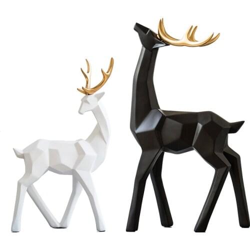 NORDIC DECORATIVE ORNAMENTS MODERN GEOMETRIC DEER ORNAMENTS WEDDING GIFTS LIVING ROOM TV CABINET HOME ACCESSORIES