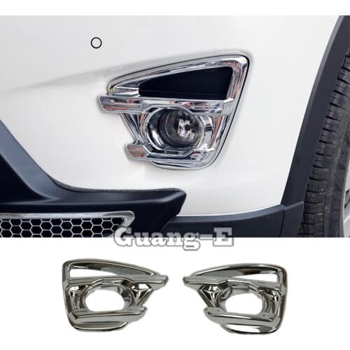 For Mazda CX-5 CX5 2012 2013 2014 2015 2016 Car Body Front Fog Light Lamp Frame Stick Styling ABS Chrome Cover Trim Part 2pcs