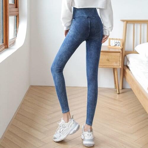 Moms Outwear Butt Lifting Denim Leggings Basic High Waist Slim Skinny Jeans Women Casual Stretch Workout Star Jeans Female