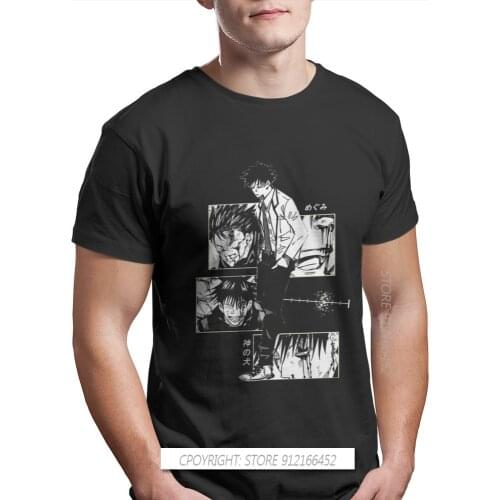 Jujutsu Kaisen Itadori Megumi Fushiguro Satoru Anime O-Neck TShirts DIVINE DOGS Print Mens T Shirt Funny Clothes 3XL