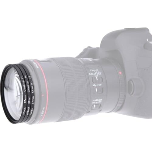 Andoer 55mm Macro Close-Up Filter Set +1 +2 +4 +10 with Pouch for Nikon Canon Tamron Sigma Sony Alpha A200 A450 A300 DSLRs