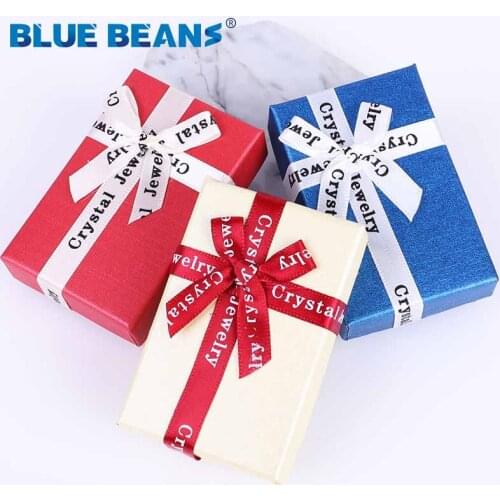 1pc jewelry organizer Bow box Engagement Ring For Earrings Necklace Bracelet Display Gift Box Holder red white navy wholesale