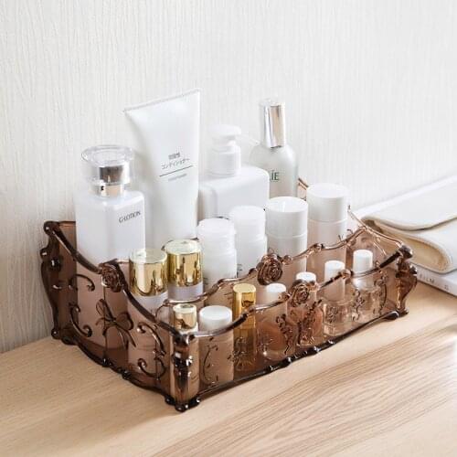 Plastic Makeup Organizer Desktop Storage Box Living Room Home Remote Control Container box Cosmetics Case Office Finishing Box