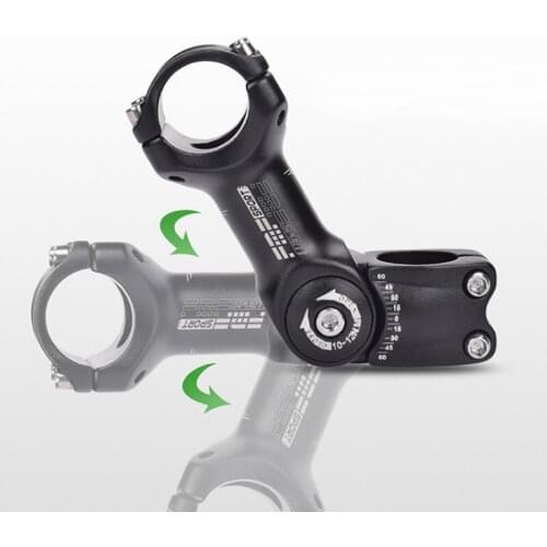 Adjustable Angle MTB Bicycle 25.4/31.88mm Handlebar Stem Road Mountain Bike Stem Aluminum Alloy Front Fork Stem Cycling Parts