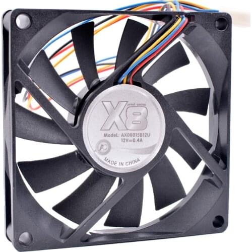 COOLING REVOLUTION 8015 80x80x15mm 8cm 80mm fan DC 12V 0.40A Double ball bearing air volume computer CPU cooling fan