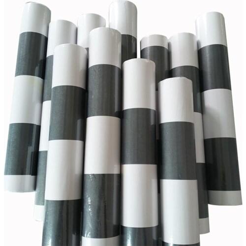 KOREAN STYLE 40cmx10M PVC Black White Striped Self-adhesive Wallpaper waterproof Wall Stickers for Bathroom Furniture home Decor