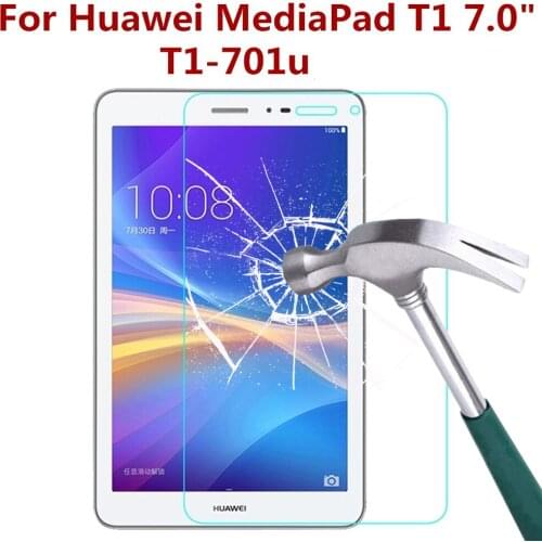 9H Tempered Glass for Huawei MediaPad T1 7.0 inch Tablet Protective Film T1-701u Anti Scratch Bubble Free Glass Screen Protector