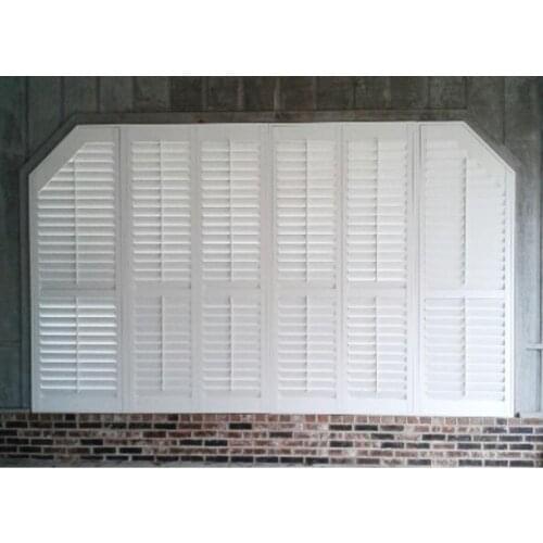 Custom Basswood Plantation Shutters Wooden Blinds Solid Wood Shutter Louver PS217
