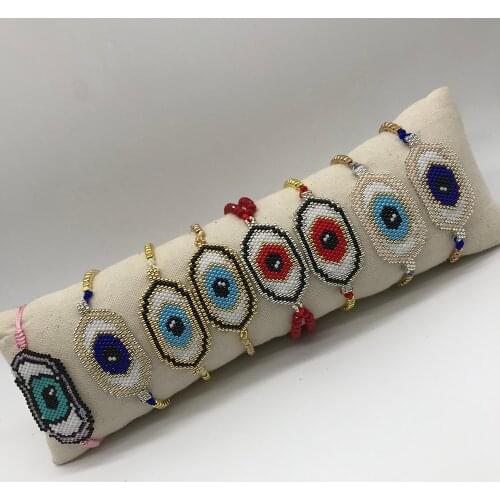 BLUESTAR 2021 Turkish Eye Bracelet MIYUKI Bead Bracelet Handmade Tassel Jewelry Femme Woven GIft Jewellery