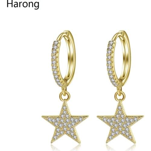 1 Pair Of Copper Quality Zircon Crystal Earrings Jewelry For Woman Girl Wedding Party Aesthetic Fashion Hoop Earring Accessories