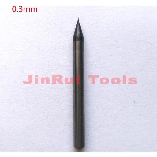 1pc D0.3xD4x50L 0.3mm HRC55 2Flutes micro Flat end mills Solide Carbide End Mills CNC router bit Milling cutter Tools knife