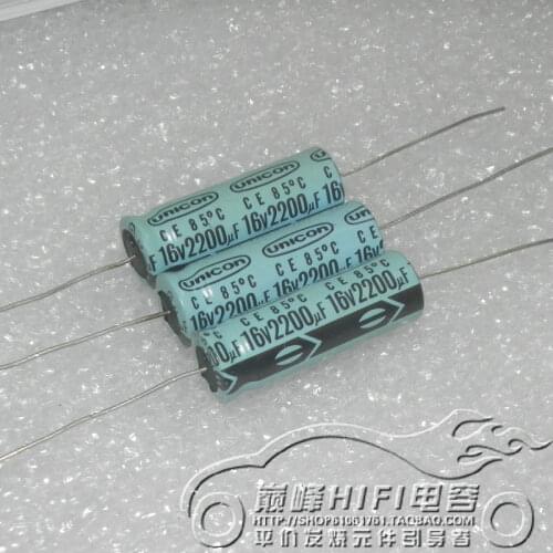 1pcs/1lot New Japan imported unicon Yukang 16v2200uf axial lying aluminum electrolytic capacitor