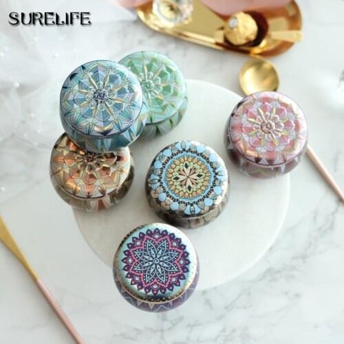 10pcs Retro Tin Box Candy Jewelry Coin Storage Container Candle Holder Wedding Gift