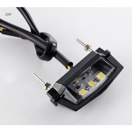 12V Motorcycle License Plate LED light Waterproof Motorcycle License Light 13MF
