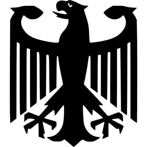14*16.1CM Classic German Eagle Flag Car Body Decal Accessories Car Styling Stickers Black/Silver C9-1163