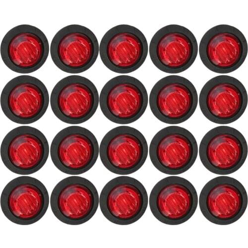 20X 3/4inch 3LED Side Marker Lights Trailer Truck Turn Light Clearance Light