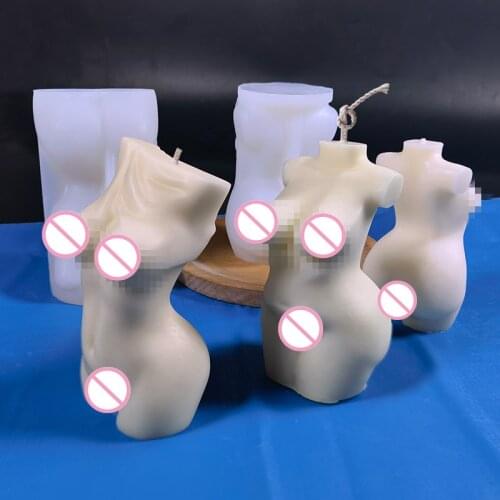 3D Body Candle Mold Silicone Wax Mould Male and Female Design Art Fragrance Candle Making Soap Chocolate Cake Decorating