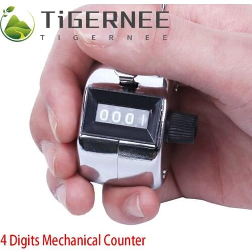 4 Digits Mechanical Counter 0-9999 Hand Tally Counter Clicker Mini Finger Clicker Handheld Manual Quantity Counting Tool