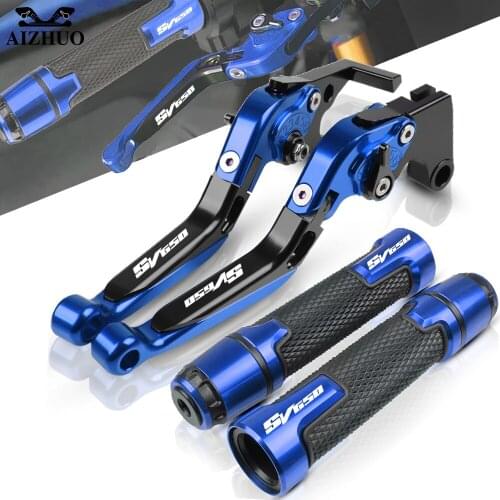 Motorcycle Accessories SV650S Folding Extendable Brakes Clutch Levers Handle Grips End For SUZUKI SV650 SV 650 S 2013-2016 2015