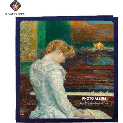 16 Inch Photo Album Lover Birthday Gift Wedding Photo Collection Baby Photo Album DIY Hand-Painted Photo Album Creative Gift