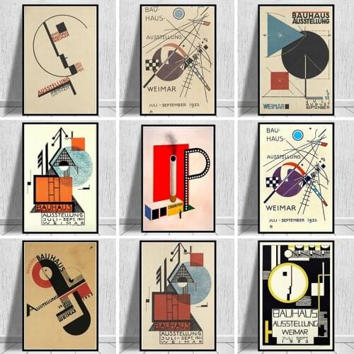 Bauhaus Ausstellung 1923 Weimer Exhibition Canvas Painting Abstract Posters and Prints Wall Art Pictures for Living Room Decor