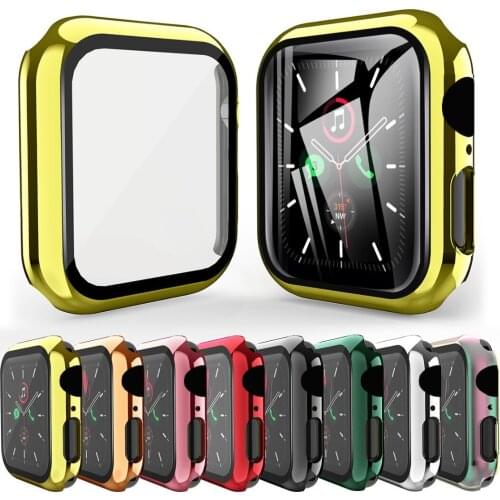 38-44mm PC Watch Cases For Apple Watch Series 5 4 3 2 1 Screen Protector Ultra Slim Cover Case Lightweight Anti-Scratch Shell