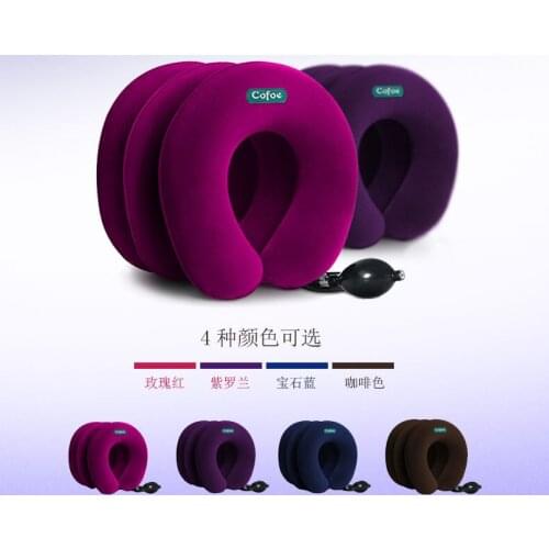 Cofoe Pneumatic Cervical Vertebra Traction Apparatus Inflatable Neck head Stretcher Pain Relief Collar Neck Support Brace Unisex