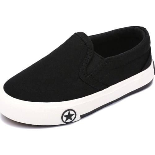 2020 New Children Canvas Shoes Baby Boys Girls Fashion Sneakers Soft Non-slip Kid Sports Skate Shoes Slip-on Casual Shoe Student