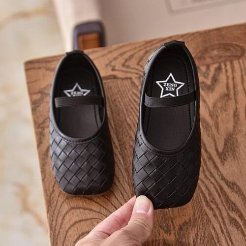 MHYONS 2021 New Spring Autumn Girls Leather Shoes Children Casual Shoes Soft Bottom Comfortable Kids Princess Shoes