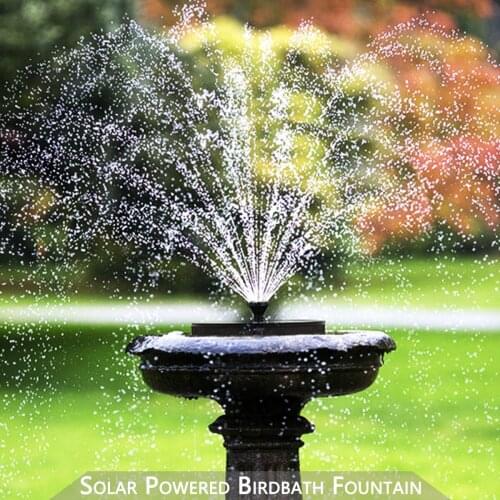 Solar Bird Bath Fountain Pump,1.4W Solar Fountain with 4 Nozzle, Solar Panel Powered Fountain Water Pump Garden Decoration