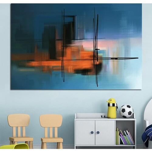 Colorful Abstract Wall Art Canvas Painting Modern Posters and Prints Scandinaivan Wall Pictures for Living Room Abstract Decor