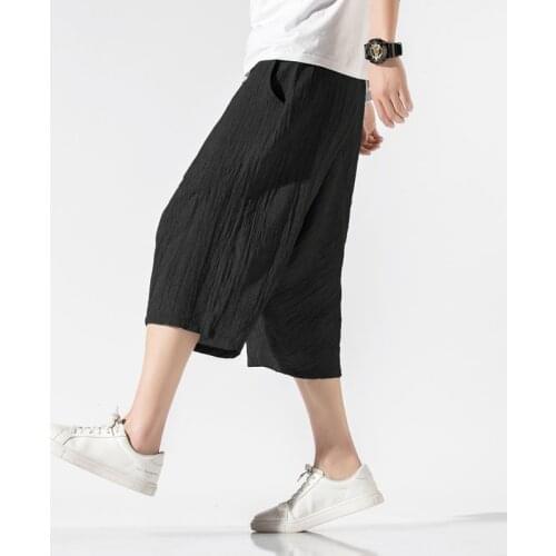 2021 Newest Summer Casual Shorts Mens Linen Cotton Man Shorts Bermuda Beach Shorts