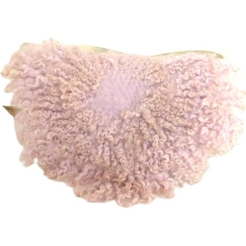 Newborn Curly Wool Rug Photo Prop Basket Stuffed Filler Baby Layer Photography Props